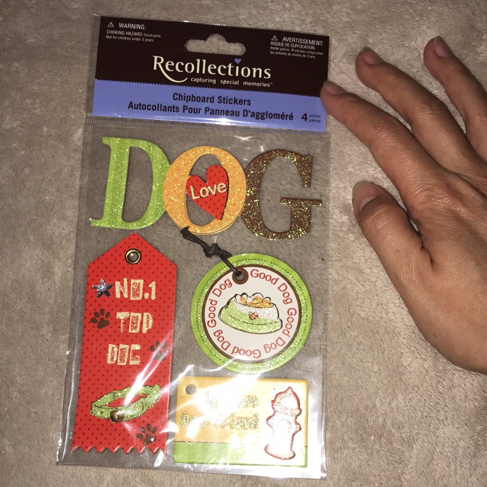 Recollections chipboard stickers Dog theme New